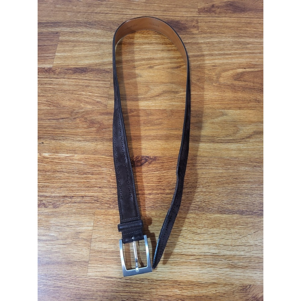 John W Nordstrom USA Brown Suade Size 36  Belt Total Length 42"
